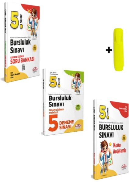 Editör 5.sınıf Bursluluk Sınavı Konu Soru Deneme Seti Karekod Çözümlü Yeni