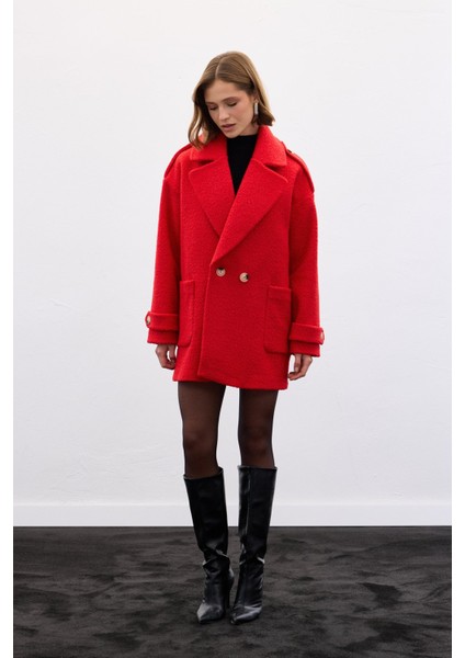 Buklet Kısa Kaban - Kırmızı modelleri