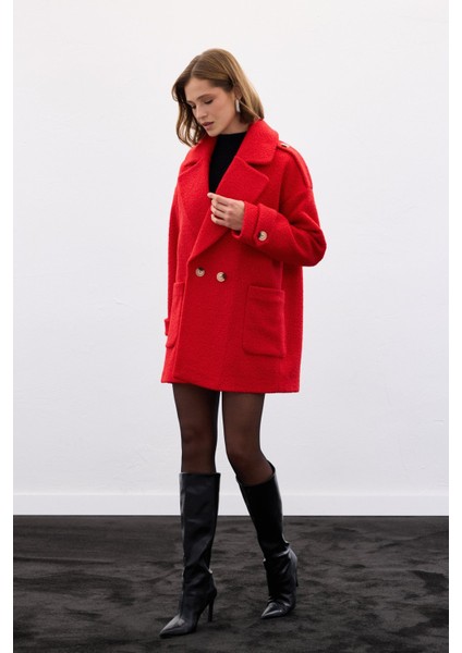 Buklet Kısa Kaban - Kırmızı fırsatları