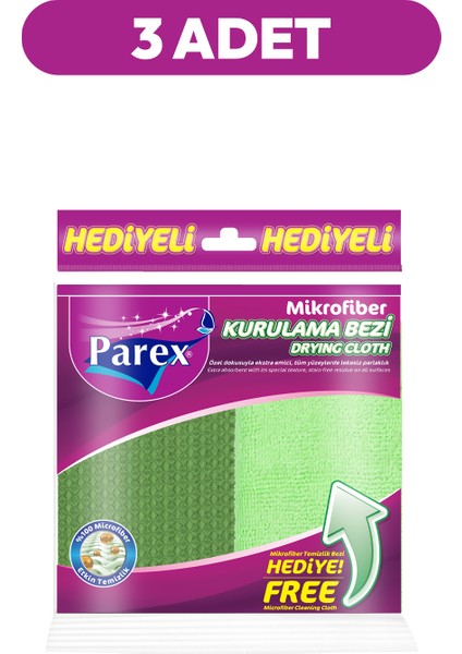 Mikrofiber Kurulama Bezi (Mikrofiber Temizlik Bezi Hediye) Üçlü Paket fiyatları