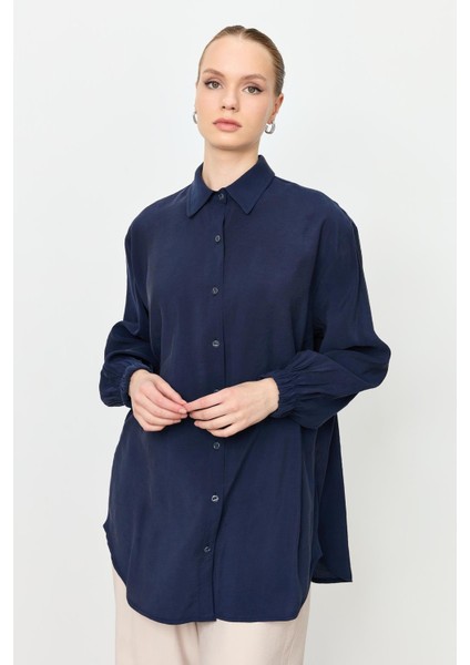 Kolları Lastik Detay Uzun Gömlek-Lacı fiyatları