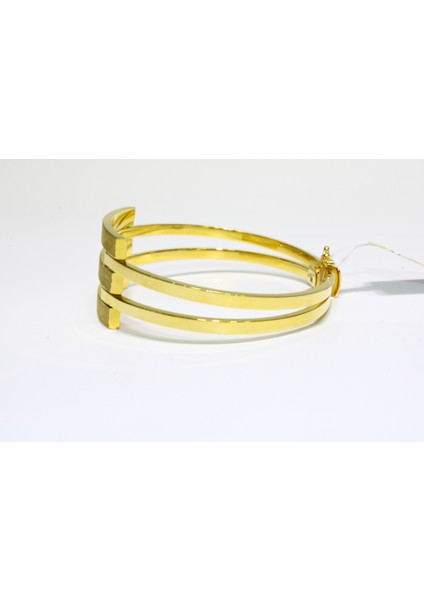 14 Ayar Altın 3 Sıralı Kaburga Kelepçe Bilezik 11.37 gr fiyatları