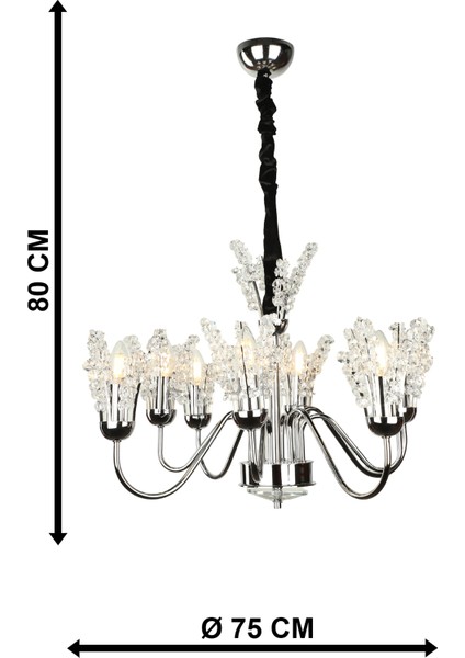 Leroy 8.li Avize Krom Kaplama indirimleri