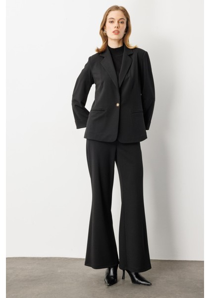 Truvakar Kol Tek Düğme Ceket-Siyah