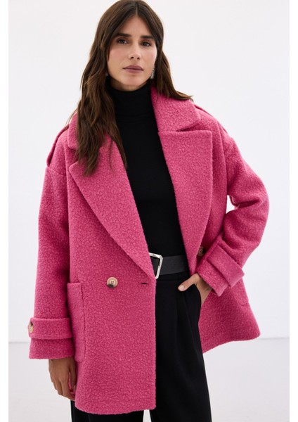 Buklet Kısa Kaban - Fuşya