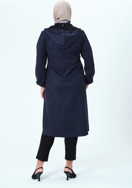 Beyzanur Kadın Büyük Beden Süet Kumaş Kapüşonlu Spor Mevsimlik Kap fırsatları