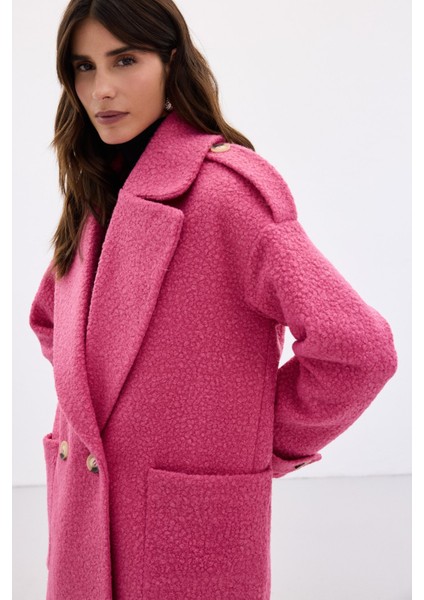 Buklet Kısa Kaban - Fuşya