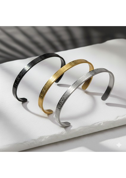 Çelik Ayetel Kürsi Yazılı Bileklik Paslanmaz Çelik fiyatları