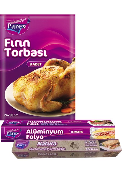 Pişirme Kağıdı Fırın Torbası ve Alüminyum Folyo Paketi
