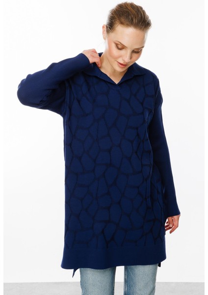 Mozaik Desen Polo Yaka Tunik-Lacı indirimleri