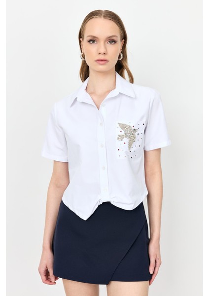 Taş Işleme Kuş Figürlü Gömlek-Kemık