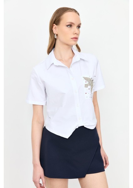 Taş Işleme Kuş Figürlü Gömlek-Kemık fırsatları