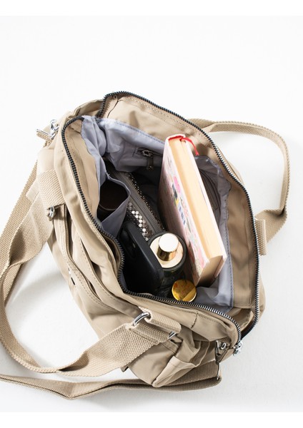 Glc Kadın 4 Bölmeli Suya Dayanıklı Saten Kumaş Çapraz ve Omuz Askılı Çanta fırsatları