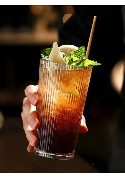 Cam Kapaklı Pipetli Cam Sunum Bardağı, Isıya Dayanıklı Bardak, Kahve Bardağı (400 Ml) modelleri