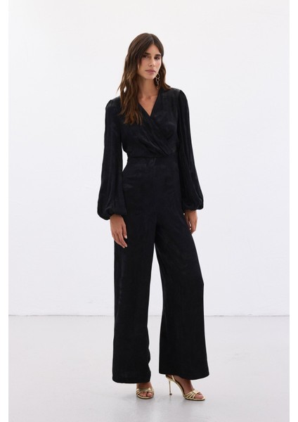 Desenli Kruvaze Tulum - Siyah modelleri