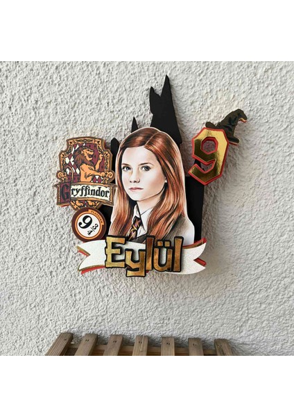 Harry Potter Ginny Temalı Kız Çocuk Doğum Günü Isme Özel 3D Pasta Üstü Süsü Cake Topper fırsatları