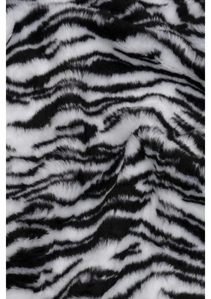 100X150 Zebra Desenli Peluş Kumaş – Yumuşak Doku