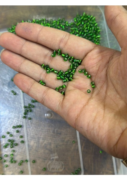 Yeşil Delikli Kum Boncuk 35 gr fiyatları