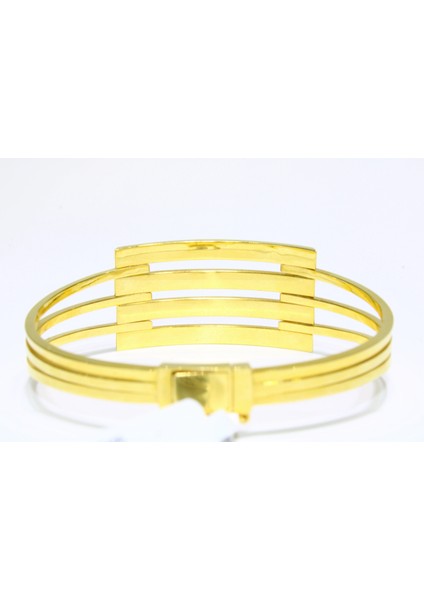 14 Ayar Altın 4 Sıralı Kaburga Kelepçe Bilezik 11.46 gr fırsatları