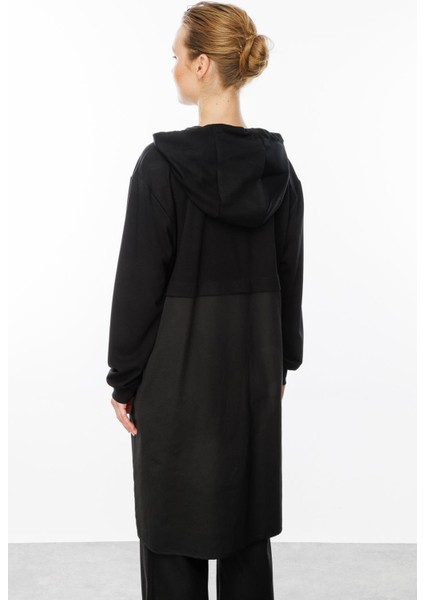 Cep Detaylı Uzun Elbise-Siyah indirimleri