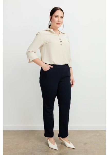 Büyük Beden Arkası Cepli Pantolon-Lacı modelleri