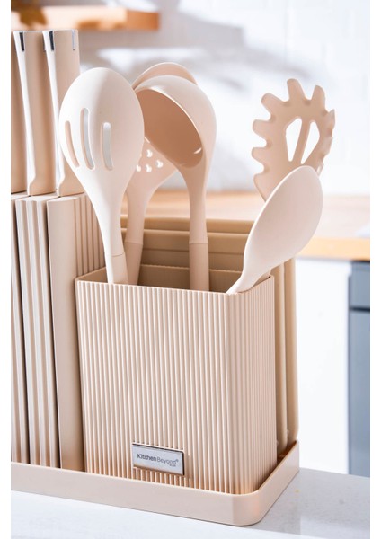 Cooper 14 Parça Standlı Kesme Tahtası Servis ve Bıçak Seti modelleri