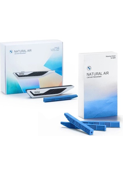 Bmw Natural Air Başlangıç Kiti 2023 Uyumlu Mountain View + Relaxing Ocean Aroma Kartuşu