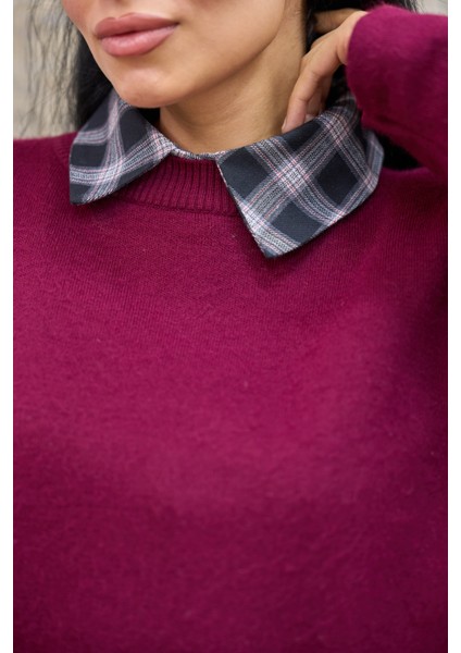 Bordo Salaş Triko Kazak indirimleri