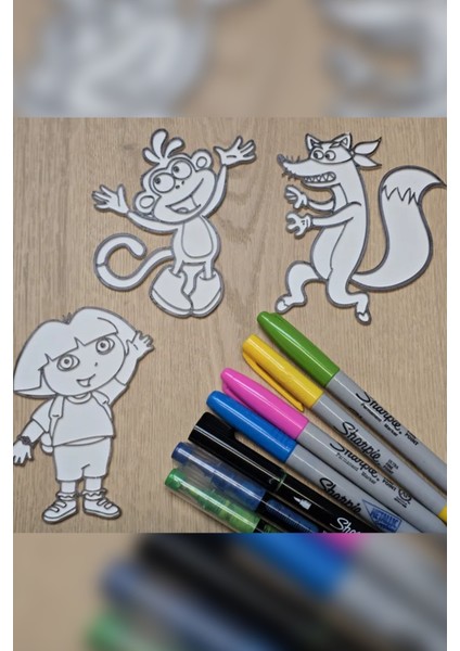 Dora Boyama Seti 3’lü – Çocuklar Için Eğlenceli Yaratıcı Aktivite Paketi