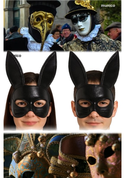 3 Adet Siyah Kumaş Tavşan Maskesi – Yumuşak Malzeme, Lastikli Yapı | 19X15 cm Yetişkin ve Çocuk Uyumu fiyatları