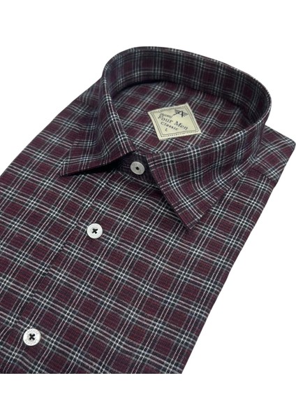 Klasik Geniş Kesim Ekoseli Flanel Çift Cepli Uzun Kollu Erkek Gömlek fiyatları