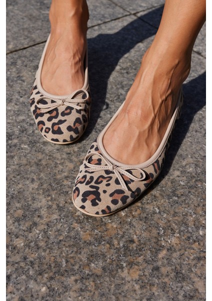 Campo Kadın Bej Leopar Gercek Deri Pisi Babet fırsatları