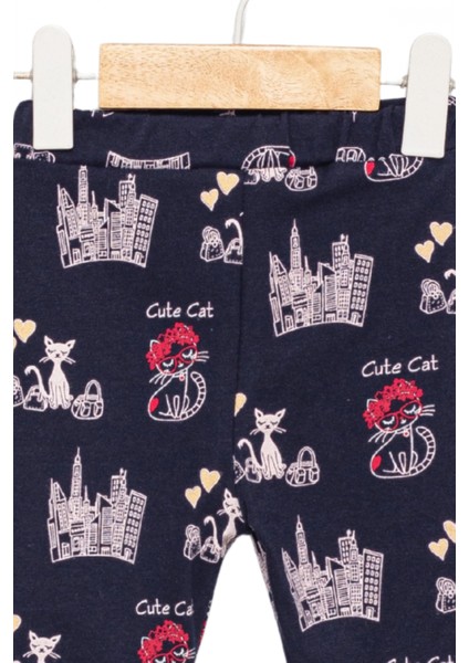 Kız Bebek 4’lü Likralı Pamuklu (6-24 Ay) Lastikli Bel Renkli Desenli Yumuşak Tayt indirimleri