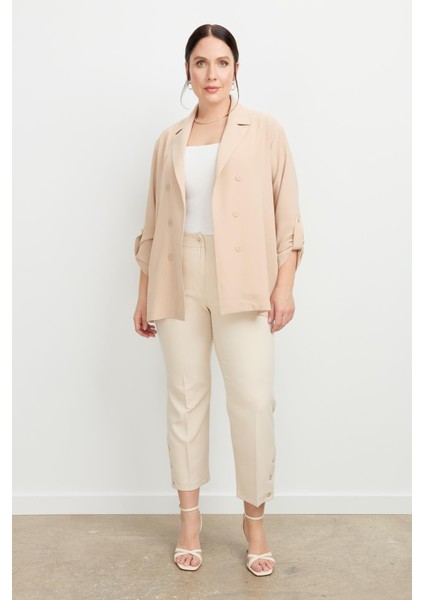 Büyük Beden Linda Ceket-Vizon