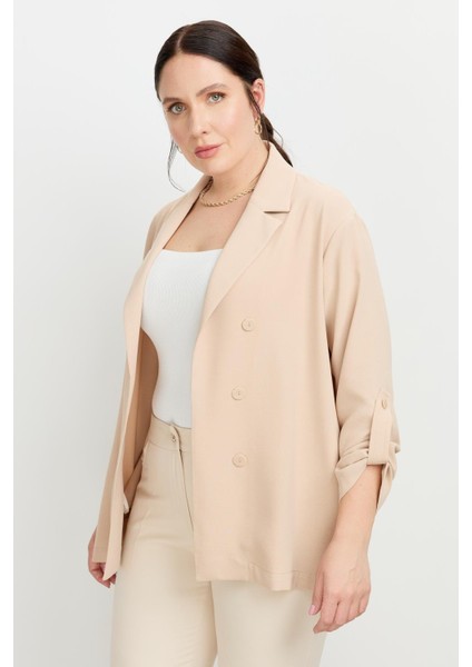 Büyük Beden Linda Ceket-Vizon fırsatları