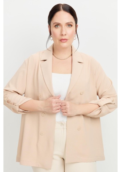 Büyük Beden Linda Ceket-Vizon indirimleri