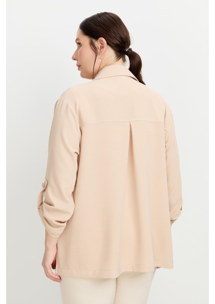 Büyük Beden Linda Ceket-Vizon