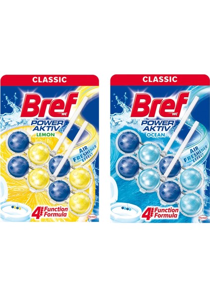 Power Aktiv Wc Temizleyici Blok 2'li Okyanus ve Limon 2 Li Paket