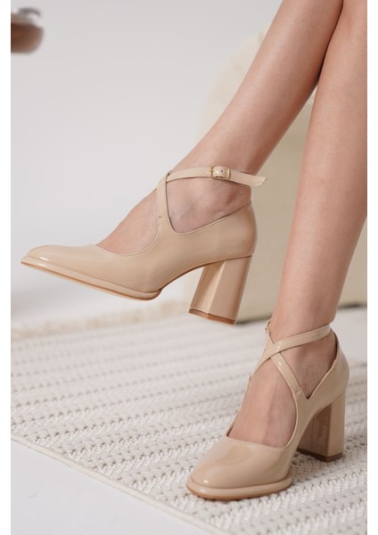 Modaserdem Cali Nude Rugan Kadın Topuklu Ayakkabı fiyatları