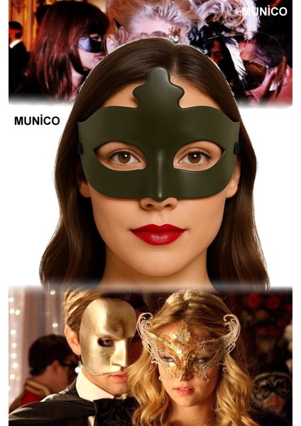 2 Adet Haki Yeşil Venedik Maske – 17X10 Cm, Plastik Gövdeli | Maskeli Balo ve Kostüm Partileri Için fiyatları