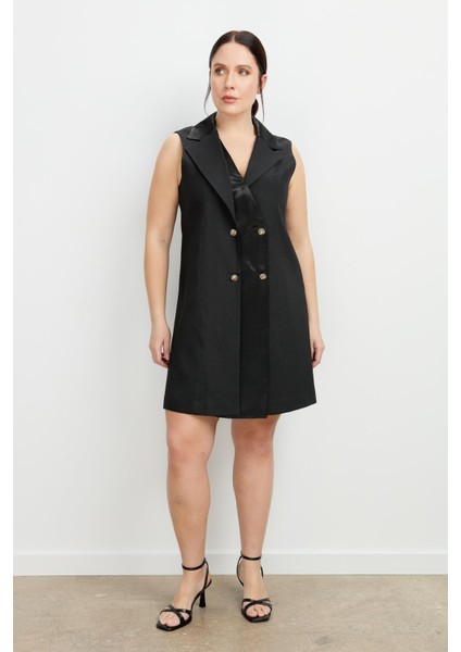 Büyük Beden Ceket Elbise-Siyah modelleri