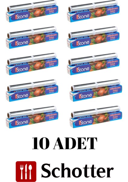 Alüminyum Folyo – 30 cm x 10 M – 10MIC. (10 Adet)