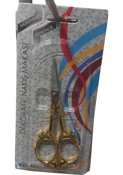 Nakış Makası Dekoratif Altın YBL-403 Model 14