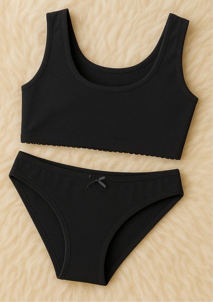 Kadın Giyim Kalın Askılı Pamuklu Üst & %100 Pamuklu Külot Ikili Takım LL.237.I291.001