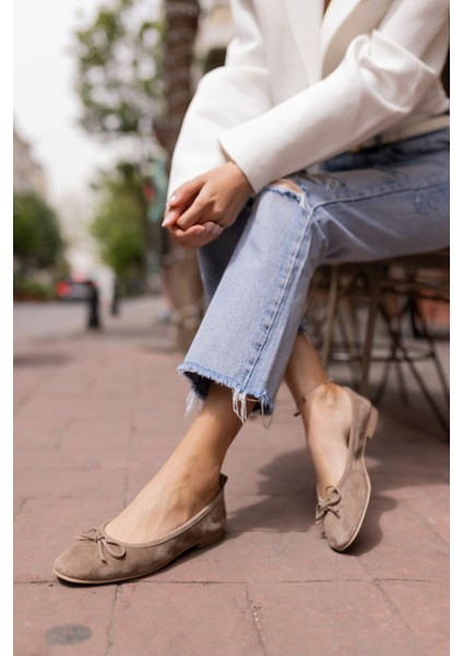 Campo Kadın Bej Leopar Gercek Deri Pisi Babet modelleri