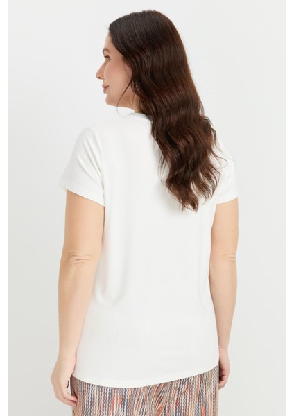 Büyük Beden Çiçek Baskılı Bluz-Sarı