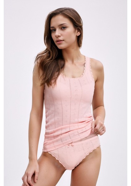 %100 Pamuk Jakarlı Kalın Askılı Pudra Bikini Külot Takım LL.IL22.KE95.001 fiyatları