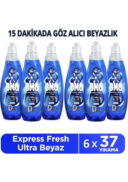 Express Fresh Ultra Beyaz Sıvı Çamaşır Deterjanı 1480 ml x 6 Adet