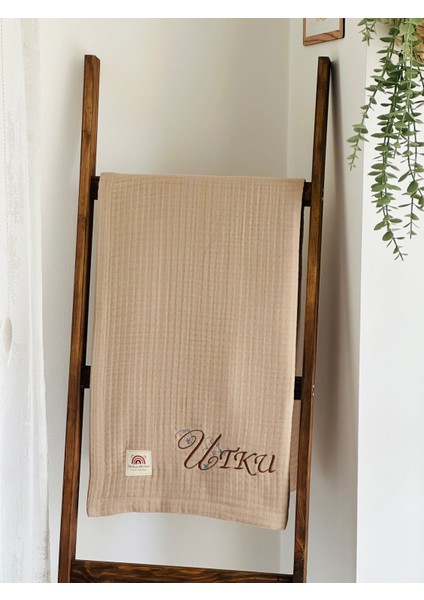 Ftbabycollection %100 Pamuk 4 Katlı Müslin Kişiselleştirilebilir Isim Nakışlı Bebek BATTANIYESI 100X110 CM modelleri