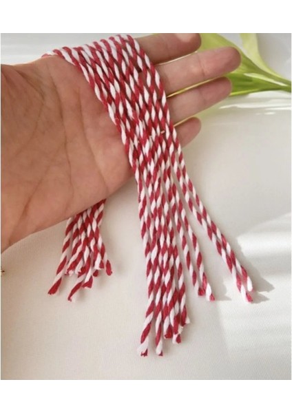 Kesilmiş Kırmızı Beyaz Ip Seti, 100LÜ-35 Cm, Hediye Paketleme & Süsleme Ipi, Etiket ve Ambalaj Ipi modelleri